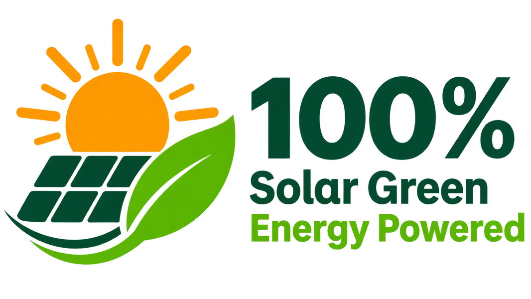100% Solar Green Energy Powered
